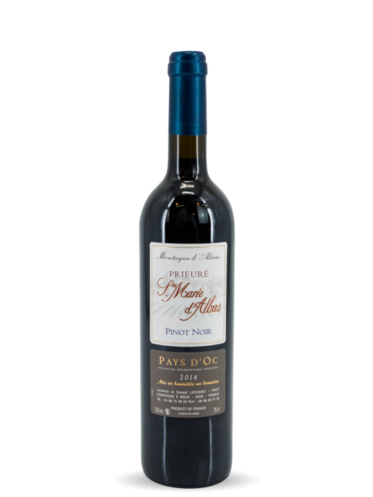 Pinot noir vin rouge Domaine Prieuré Sainte Marie d'Albas